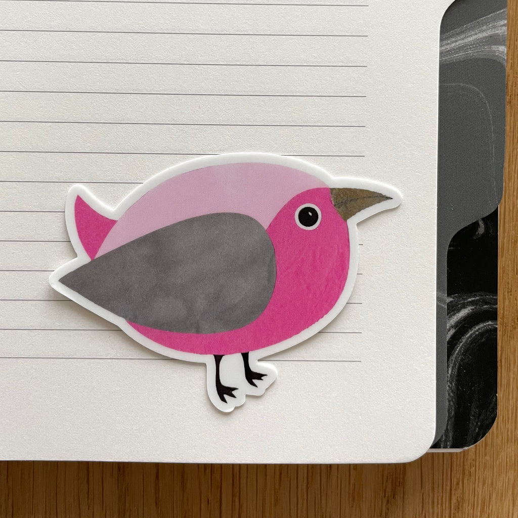 Pink Bird Vinyl Sticker