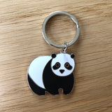 panda keyring, panda key ring, panda keychain, panda gift, gift for panda lover, enamel keyring, enamel keychain, enamel key ring
