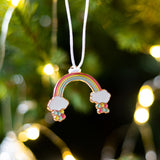 rainbow christmas tree decoration, rainbow xmas tree decoration, rainbow bauble, rainbow decoration for tree, rainbow hanging decoration, 2020 christmas tree decoration