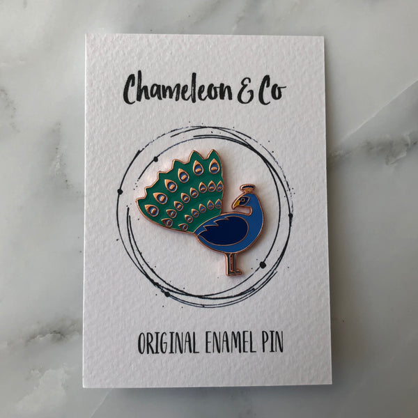 Peacock pin on sale