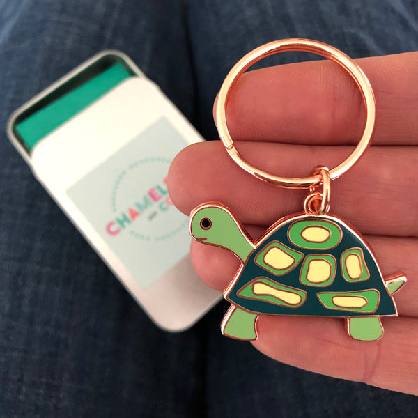 Tortoise Keyring In Tin Gift Box