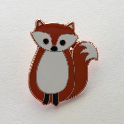 fox enamel pin badge