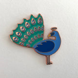 peacock pin badge