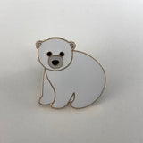polar bear enamel pin badge