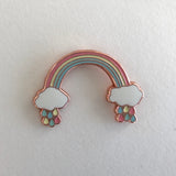 pastel rainbow enamel pin badge