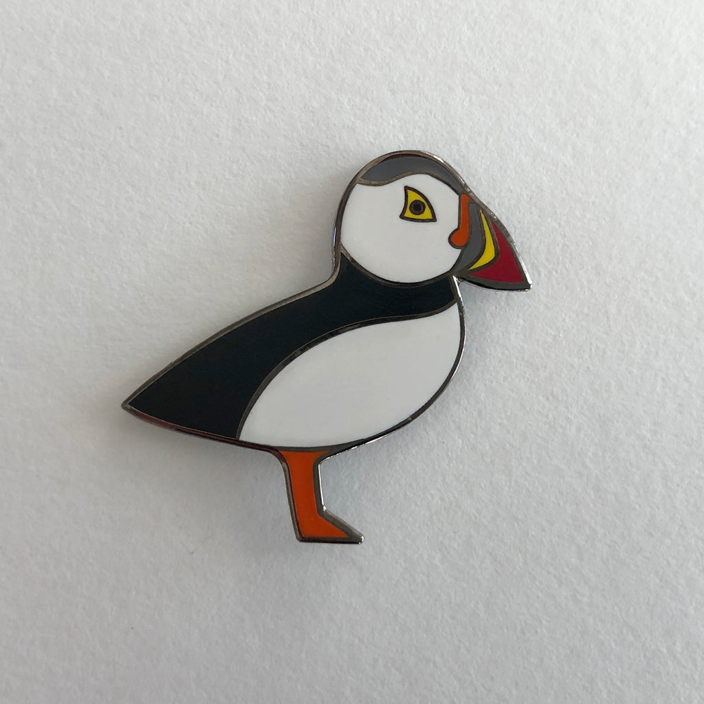 puffin enamel pin badge