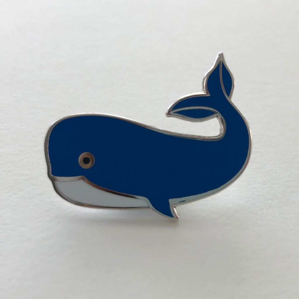whale enamel pin badge
