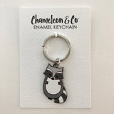 Raccoon Enamel Keyring
