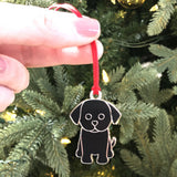black lab ornament, black lab christmas ornament, black lab puppy ornament, black lab christmas decoraiton, black lab gift, gift for black lab lover, black lab accessory, black lab decoration, black lab charm