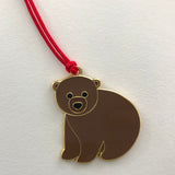 brown bear ornament, brown bear decoration, brown bear hanging decoration, brown bear christmas ornament, brown bear xmas ornament, bear bauble, bear ornament