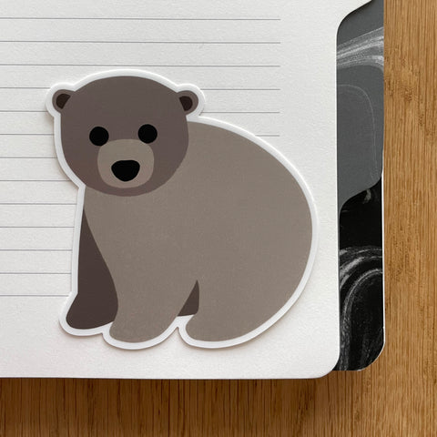 Brown Bear Vinyl Sticker