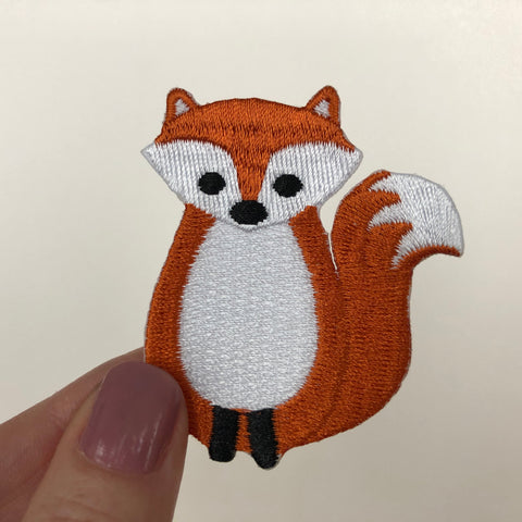 fox patch, fox iron on patch, fox embroidered patch, fox accessory, small cute fox gift