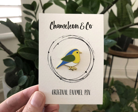 Garden Bird Enamel Pin Badge