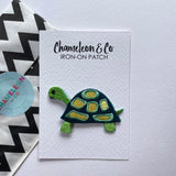 Tortoise Embroidered Iron On Patch