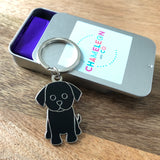 black puppy keyring