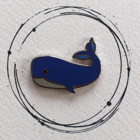 blue whale pin badge, blue whale enamel pin, blue whale pin, whale gift, whale gift idea for kids, under the sea enamel pin, under the sea badge