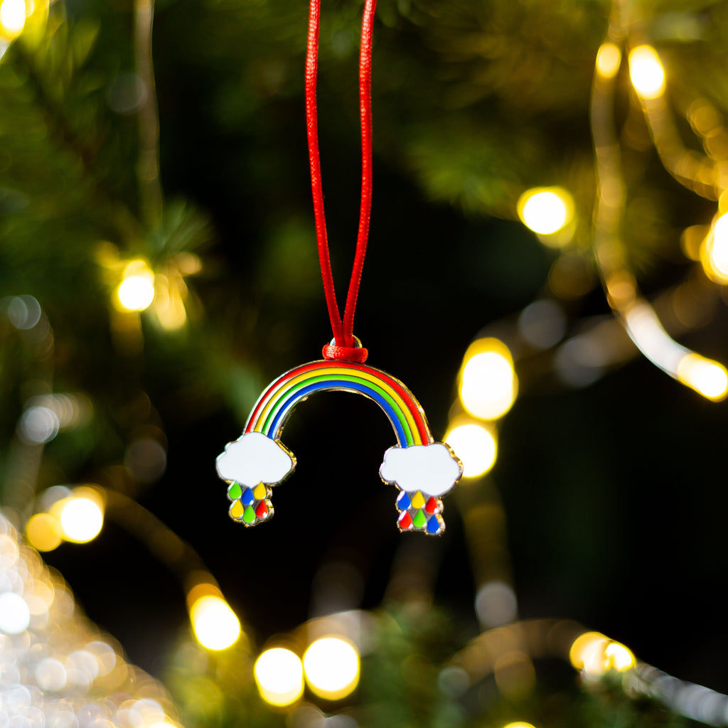 rainbow christmas tree decoration, rainbow xmas tree decoration, rainbow bauble, rainbow decoration for tree, rainbow hanging decoration, 2020 christmas tree decoration