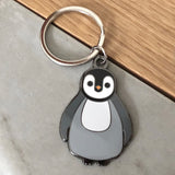 penguin keyring, thinking of you gift, lockdown gift, letterbox gift keyring