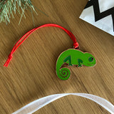 chameleon bauble, chameleon christmas bauble, chameleon christmas tree bauble, chameleon christmas tree decoration, chameleon hanging decoration, chameleon gift, gift for chameleon lover
