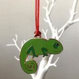 chameleon bauble, chameleon christmas bauble, chameleon christmas tree bauble, chameleon christmas tree decoration, chameleon hanging decoration, chameleon gift, gift for chameleon lover