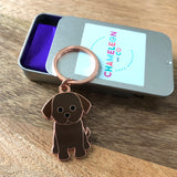 brown puppy keyring