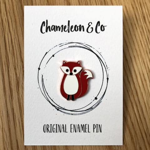 fox enamel pin, fox pin badge, fox badge, fox accessory, fox brooch, gift for fox lover, woodland fox, fox collector, fox lapel pin