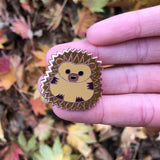 hedgehog pin badge, hedgehog badge, cute hedgehog enamel pin, hedgehog accessory, hedgehog mechandise, hedgehog lapel pin, hedgehog gift