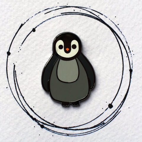 cute penguin pin, cute penguin enamel pin, enamel pin badge, baby penguin pin, penguin stocking filler, penguin gift for kids