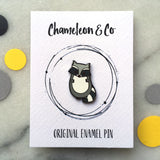 raccoon pin badge, cute raccoon pin, raccoon lapel badge, raccoon enamel pin, raccoon brooch