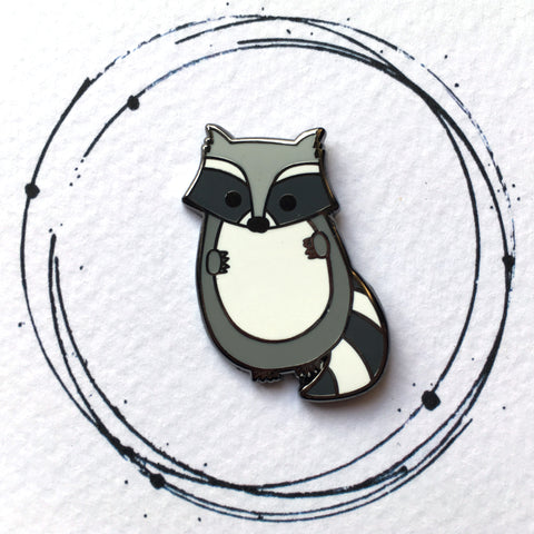 Raccoon Enamel Pin – chameleon and co