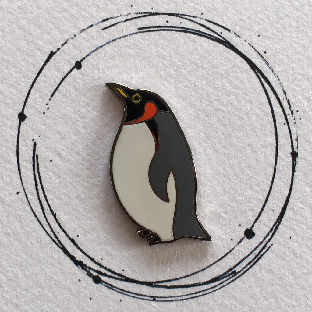 emperor penguin pin badge, emperor penguin enamel pin, penguin lapel badge, penguin gift for kids, penguin back to school gift, penguin stocking filler, penguin secret santa gift, cute penguin badge