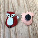 fox enamel pin, fox pin badge, fox badge, fox accessory, fox brooch, gift for fox lover, woodland fox, fox collector, fox lapel pin