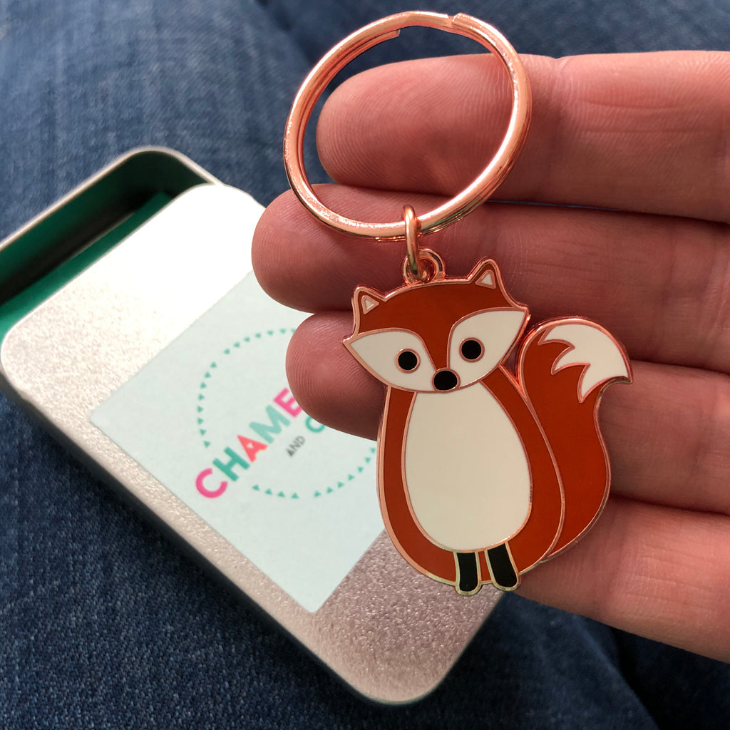 Fox Keyring In Tin Gift Box