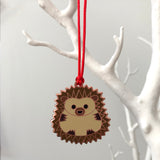 hedgehog christmas tree decoration, hedgehog christmas bauble, hedgehog bauble, hedgehog xmas decoration, hedgehog hanging decoration, unusual bauble, bauble for children