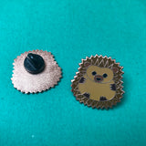 hedgehog pin badge, hedgehog badge, cute hedgehog enamel pin, hedgehog accessory, hedgehog mechandise, hedgehog lapel pin, hedgehog gift