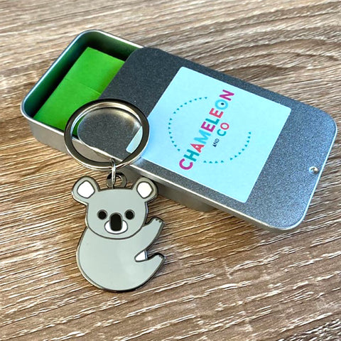 koala keyring, koala key ring, koala keychain, koala housewarming gift, australian themed gift, australian animal keyring, gift for koala lover, koala accessory