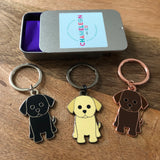 puppy keyring, dog keyring, labrador keyring, keyring for dog lover, gift for dog lover