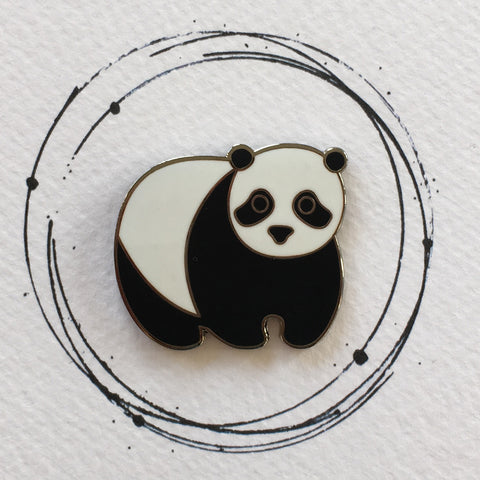 panda pin, panda pin badge, panda badge, panda enamel pin, panda, back to school, book bag pin badge, stocking filler for kids, panda gift