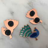 peacock enamel pin, peacock pin badge, peacock accessory, peacock jewellery, peacock lapel pin, bird enamel pin, peacock, enamel pin