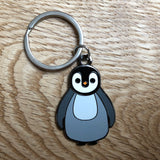 penguin keyring, penguin key ring, penguin gift, hard enamel keyring, christmas keyring, christmas gift for boy, secret santa gift, stocking filler, penguin