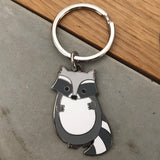 raccoon keyring, raccoon key ring, raccoon keychain, raccoon key fob, raccoon accessory, cute raccoon, raccoon gift, gift for raccoon lover, hard enamel keyring, enamel keyring, cute animal keyring