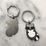 Raccoon Enamel Keyring