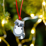raccoon christmas tree decoration, raccoon bauble, racoon christmas ornaments, animal xmas tree decoration, animal hanging decoration, raccoon decoration, raccoon gift