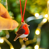 robin tree decoration, remembrance christmas tree decoration, commemorative christmas tree decoration, tree decoration to remember lost loved one, robin bauble, robin bird tree decoration