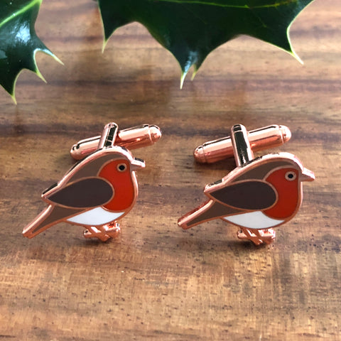 robin cufflinks, robin bird cufflinks, festive cufflinks, christmas cufflinks, unisex cufflinks, cufflinks for woman, cufflinks for her, robin cuff links