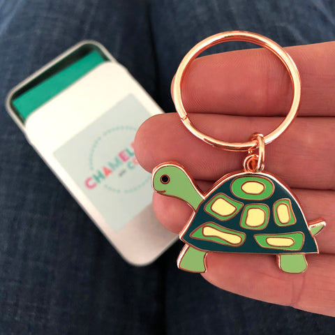 Coach best sale turtle keychain