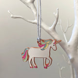 uncicorn christmas decoration, unicorn christmas tree decoration, unicorn xmas decoration, unicorn xmas tree decoration, unicorn bauble, unicorn xmas eve box, christmas bauble for girl, unicorn stocking filler