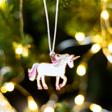 unicorn tree decoration, unicorn secret santa gift, unicorn christmas eve box, unicorn stocking filler, xmas gift for unicorn lover, christmas bauble for girl