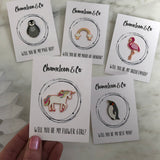 will you be my flower girl gift, flower girl gift, flower girl badge, flower girl proposal, wedding badge