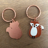 fox keyring, fox keychain, fox keyring, fox key chain, woodland fox, fox accessory, fox gift, back to school gift, housewarming gift, gift for fox lover, gift for fox collector, fox present, fox gift for friend